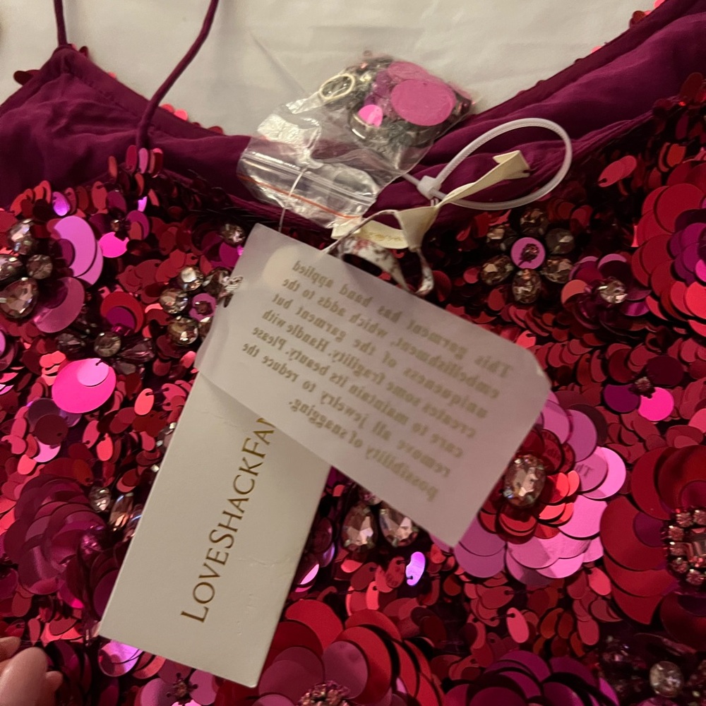 LoveShackFancy Rutherford Dress in Rouge Poppy NWT - Picture 6 of 9